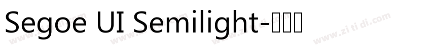 Segoe UI Semilight字体转换